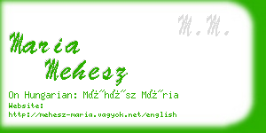 maria mehesz business card